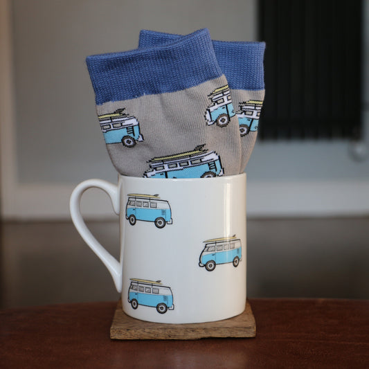 Campervan Mug And Sock Gift Set