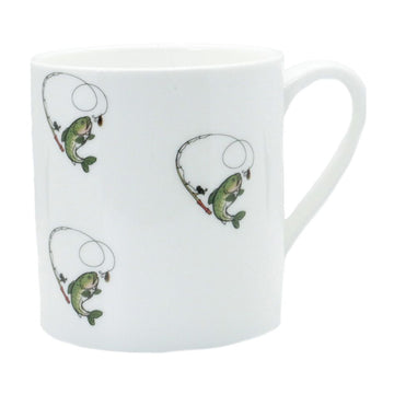 Fish & Reel Illustration Fine Bone China Mug