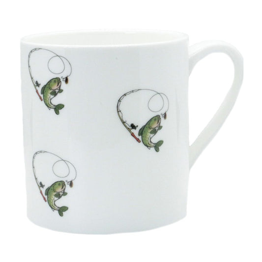 Fish & Reel Illustration Fine Bone China Mug
