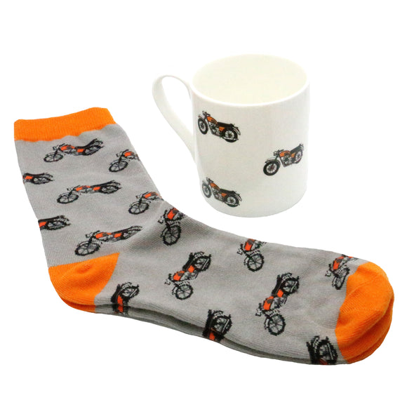 Motorbike Mug And Sock Gift Set
