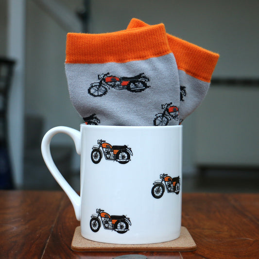 Motorbike Mug And Sock Gift Set
