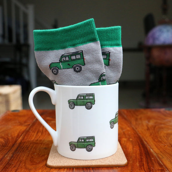Land Vehicle Mug And Sock Gift Set