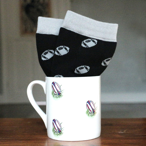 Rugby Mug And Sock Gift Set