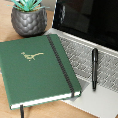 Pheasant Gold Foil Embossed Notebook