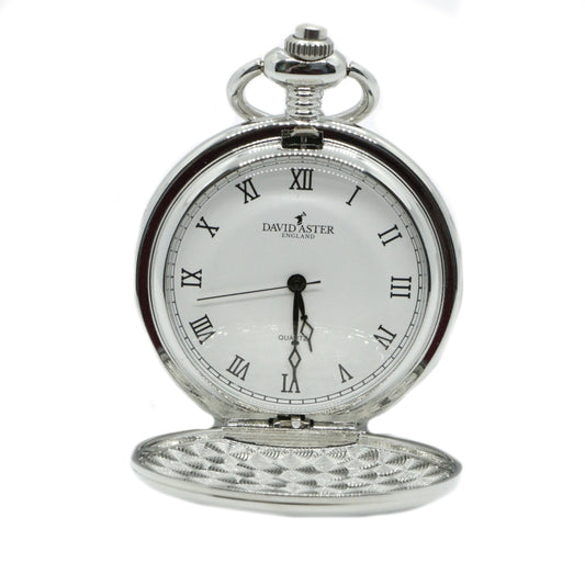 Spitfire Embossed Quartz Full Hunter Pocket Watch