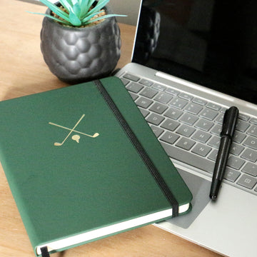 Golf Gold Foil Embossed Notebook