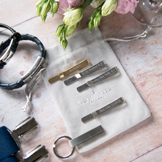 Churchill Gold Tie Slide - Engravable