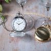 Gold Brushed Quartz Full Hunter Pocket Watch