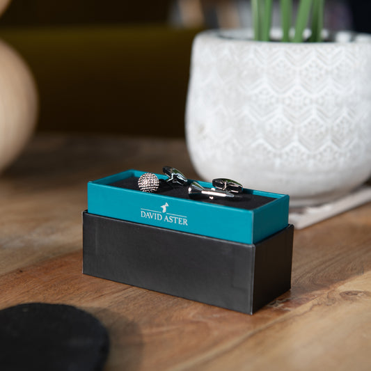 Golf Ball & Tee Engravable Personalised Cufflinks