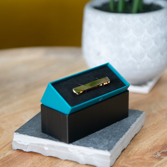 Personalised Classic Gold Lined Tie Slide