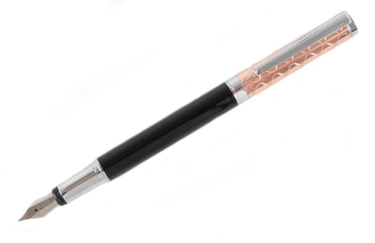 Rose Gold & Black Fountain Pen