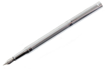 Chrome Ribbed Fountain Pen