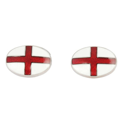 St George Cross British Made Enamel Cufflinks