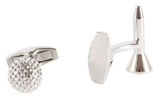 Golf Ball & Tee Engravable Personalised Cufflinks