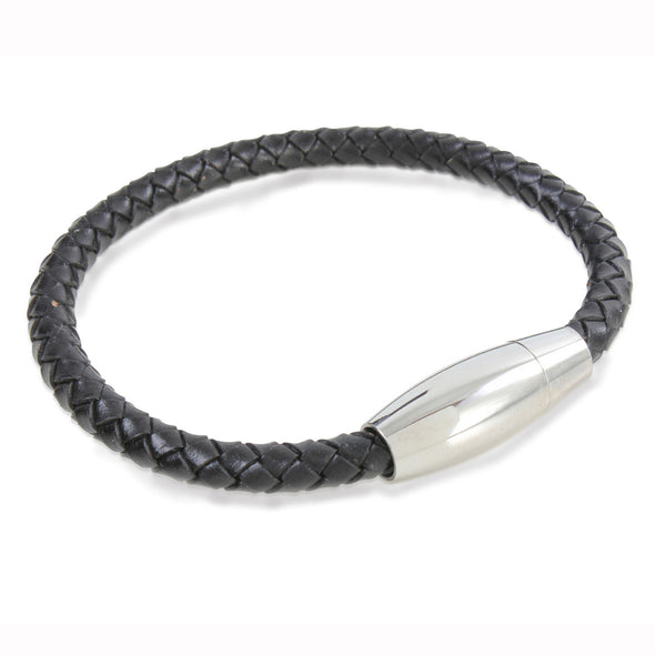 Oscar Black Leather Bracelet