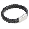 Jacob Black Leather Bracelet - Personalised
