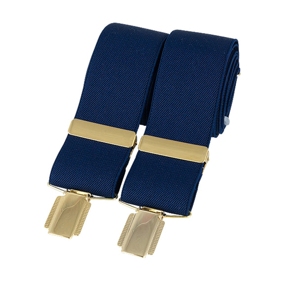 Churchill Navy Gold Clip Braces