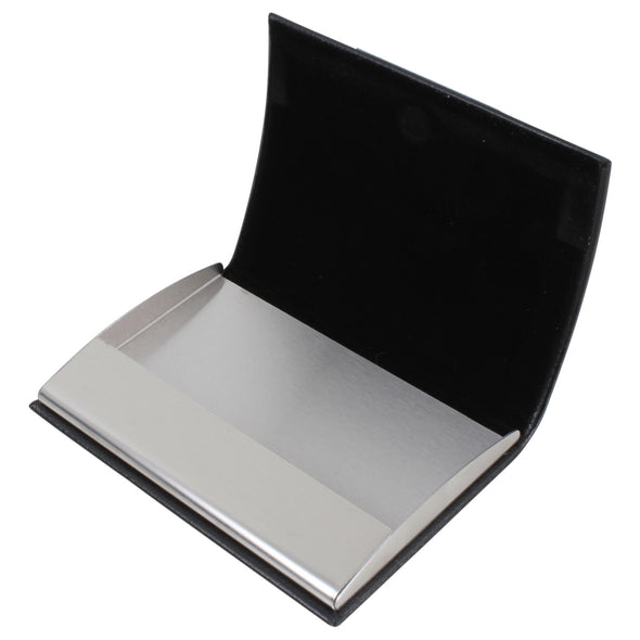 Personalised Silas Black Business Card Holder