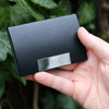 Personalised Silas Black Business Card Holder