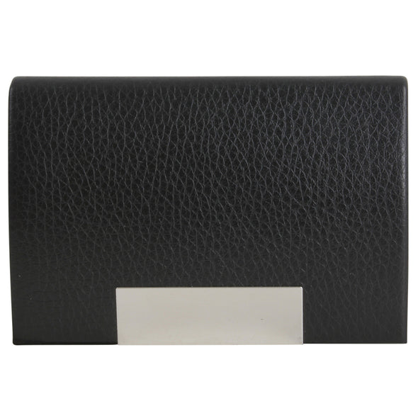 Personalised Silas Black Business Card Holder
