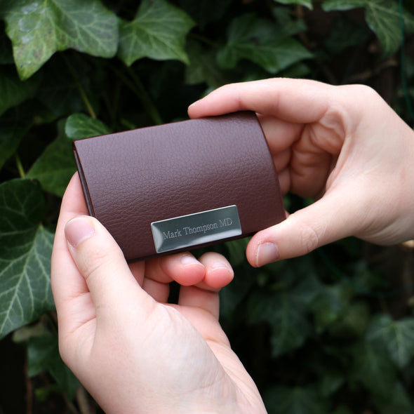 Personalised Silas Brown Business Card Holder