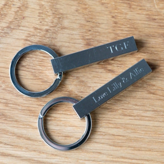 Personalised Solid Bar Keyring