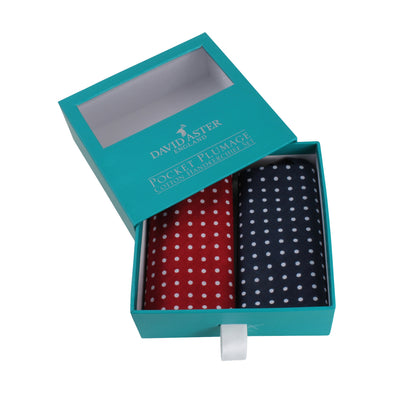 Gone Dotty red and Blue Spot Handkerchief Set