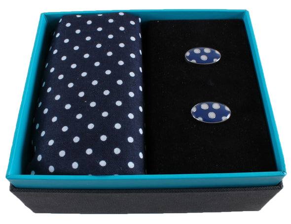 Spots Handkerchief & Cufflink Gift Set