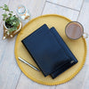 Black Leather Personalised Lined A5 Notebook