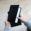 Black Leather Personalised Lined A5 Notebook