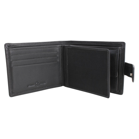 Nero Black RFID Lined Leather Wallet