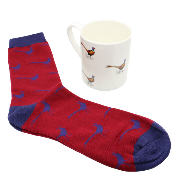 Pheasant Design Mug & Sock Set