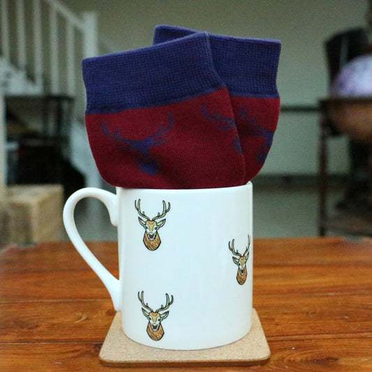Stag Design Mug & Sock Set