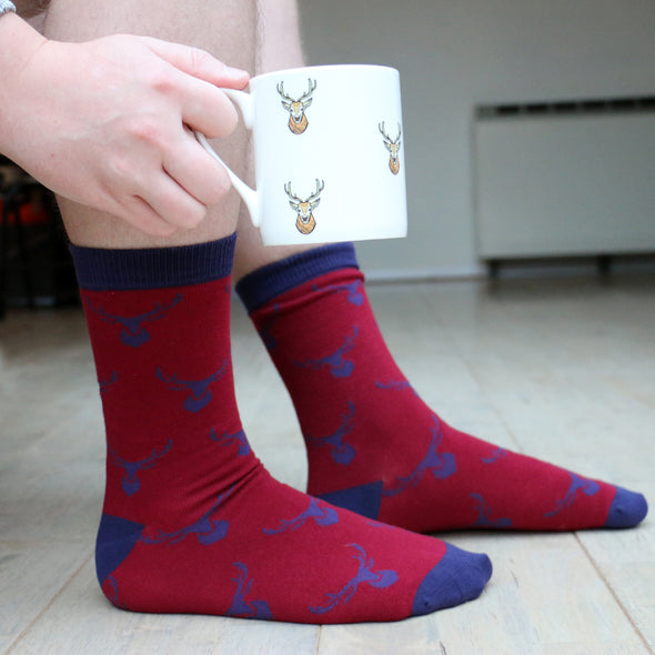Stag Design Mug & Sock Set
