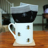 Bee Fine Bone China Mug & Sock Set