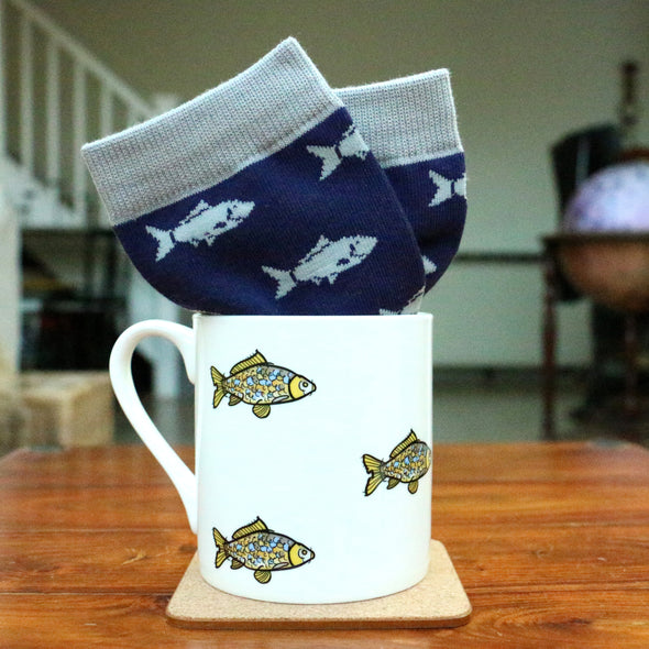 Fish Fine Bone China Mug & Sock Set