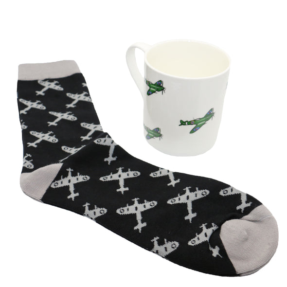 Spitfire Fine Bone China Mug & Sock Set