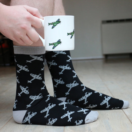 Spitfire Fine Bone China Mug & Sock Set