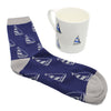 Sailing Yacht Fine Bone China Mug & Sock Set