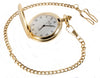 Gold Brushed Quartz Full Hunter Pocket Watch